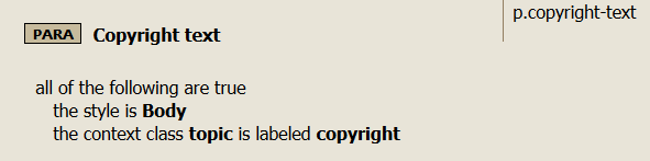 Rule for p.copyright-text